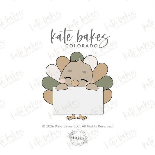 Turkey Name Plaque Cookie Cutter