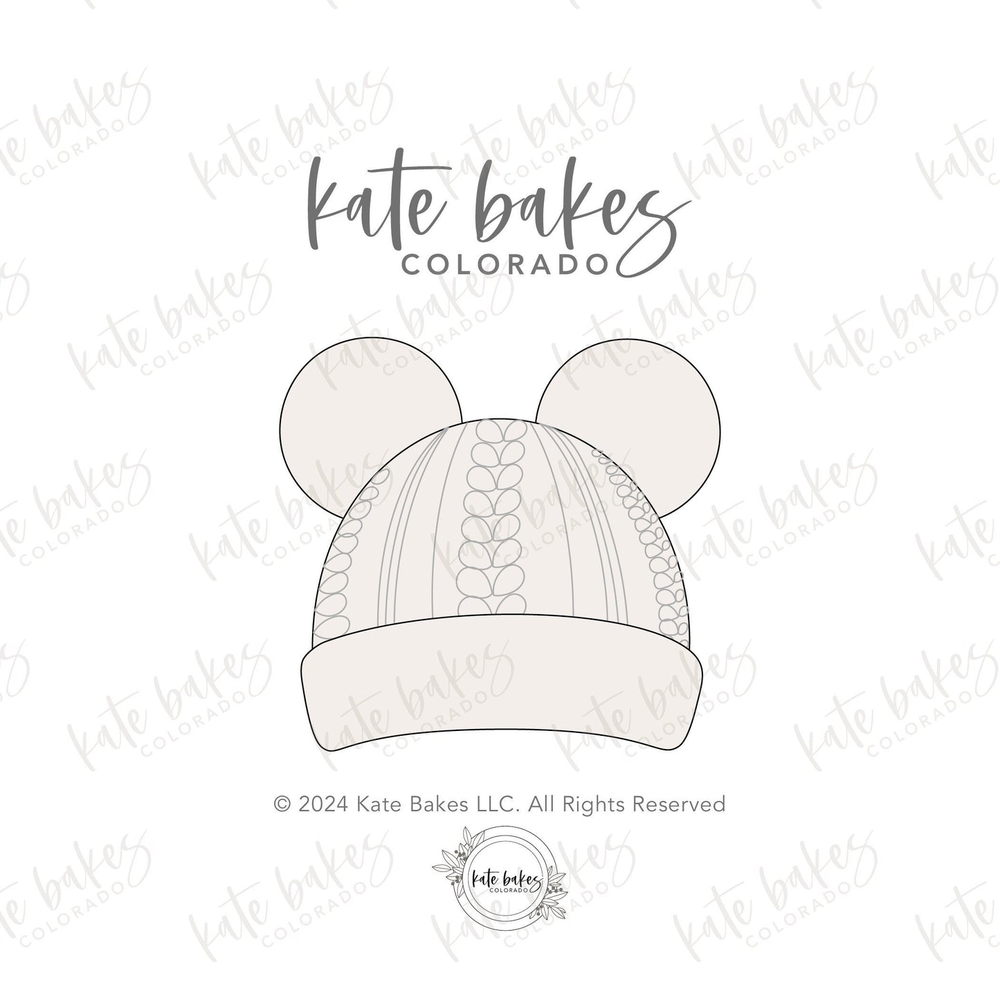 Baby Hat with 2 Pompoms Cookie Cutter