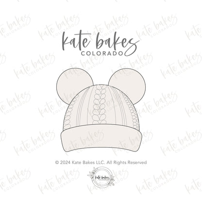 Baby Hat with 2 Pompoms Cookie Cutter