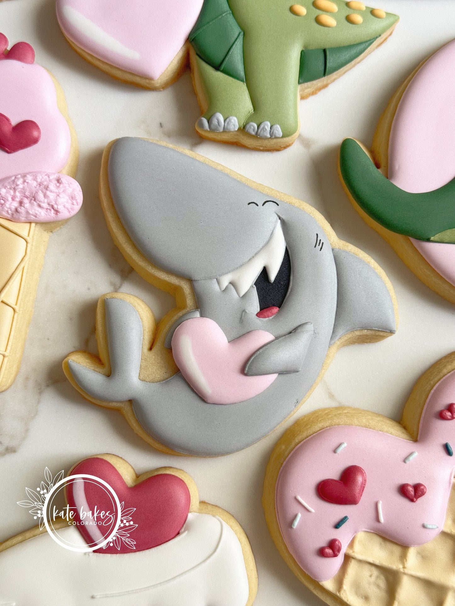 Shark with Heart Cookie Cutter