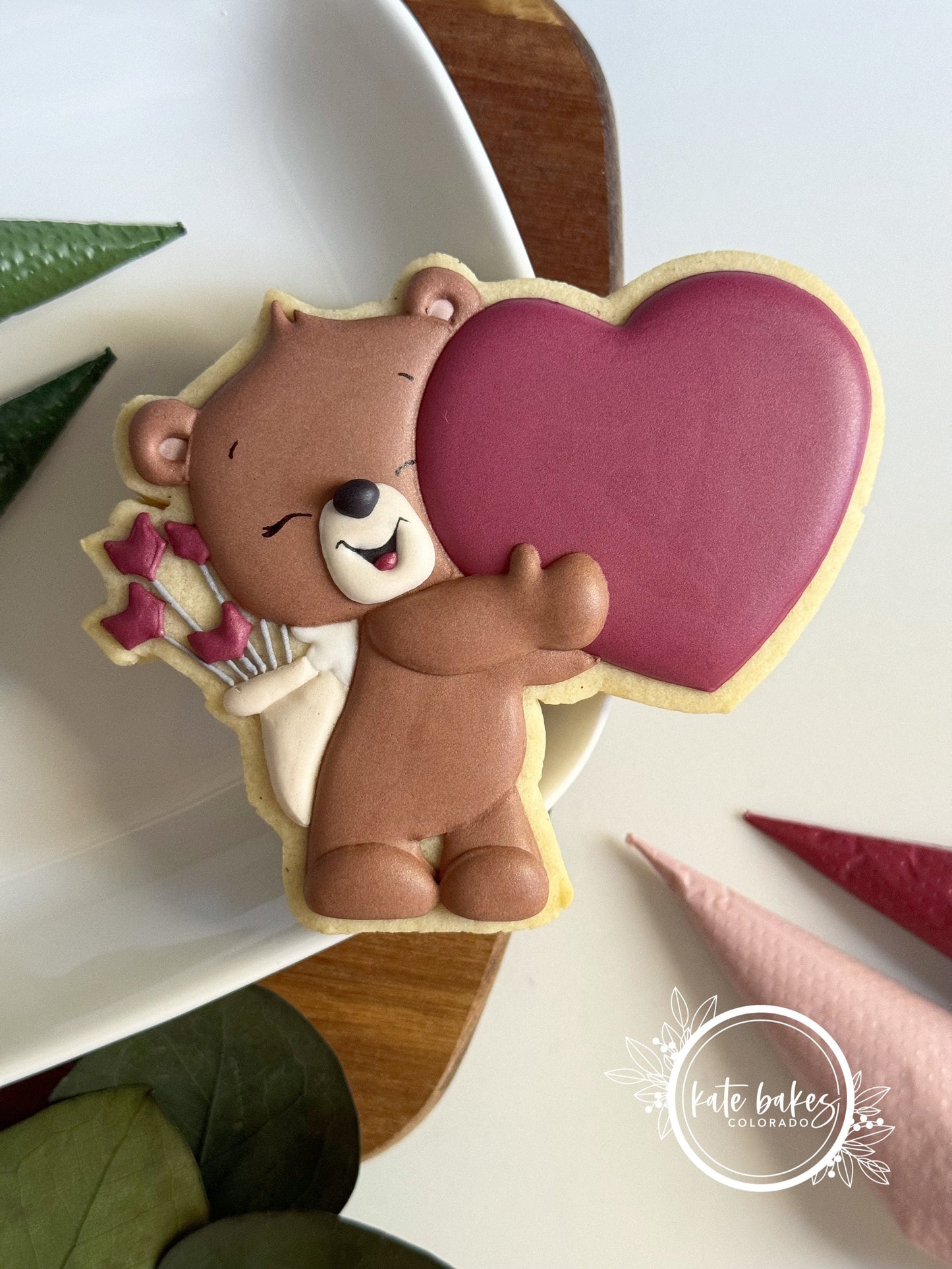 Bear Holding Heart Cookie Cutter