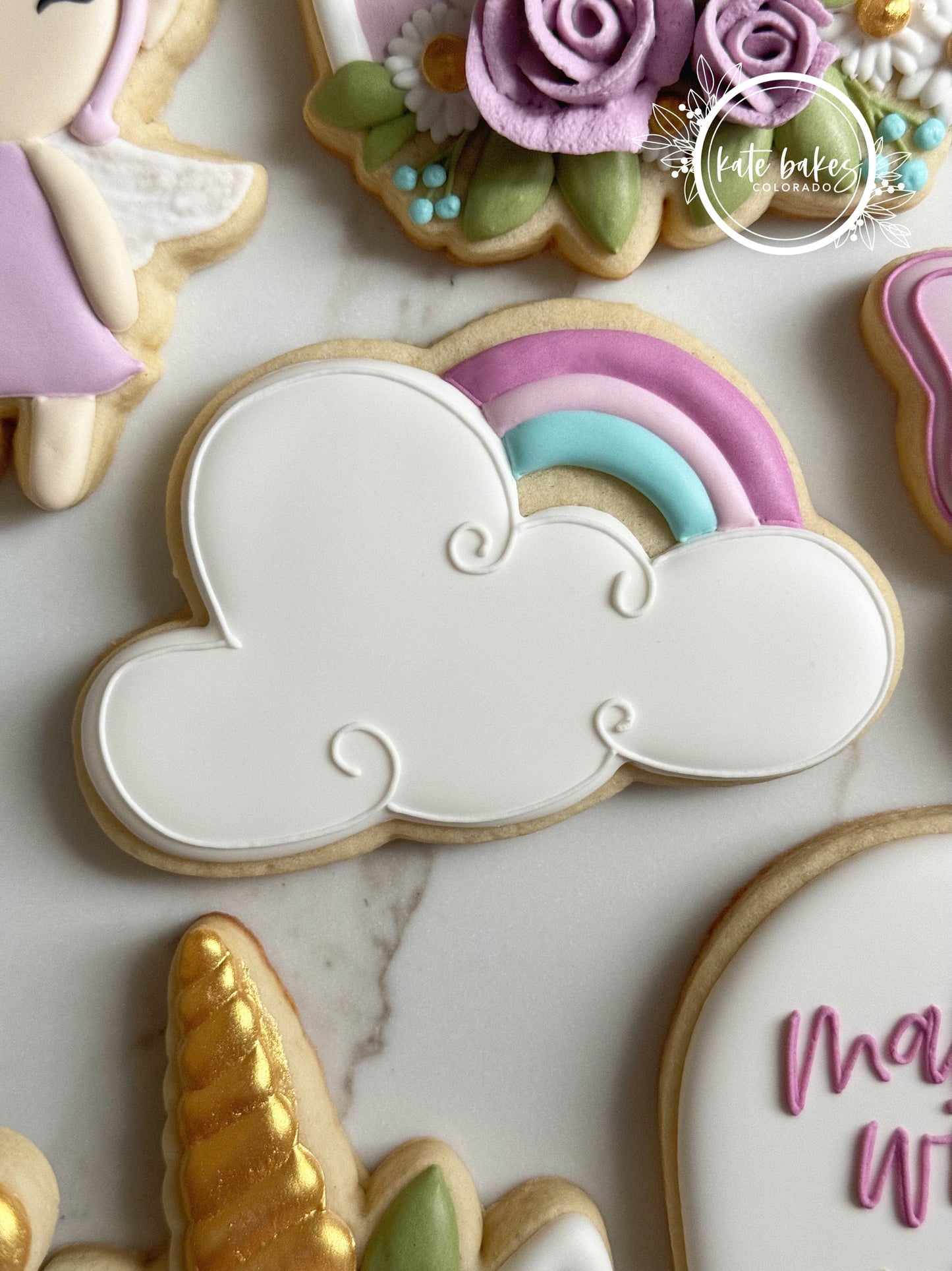 Rainbow and Large Cloud Cookie Cutter