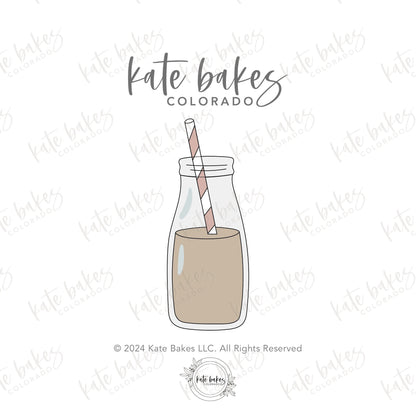 Jar with Straw Cookie Cutter