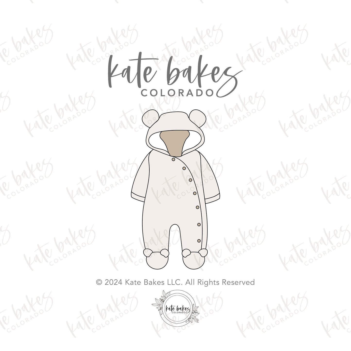 Onesie with Bear Ears Cookie Cutter