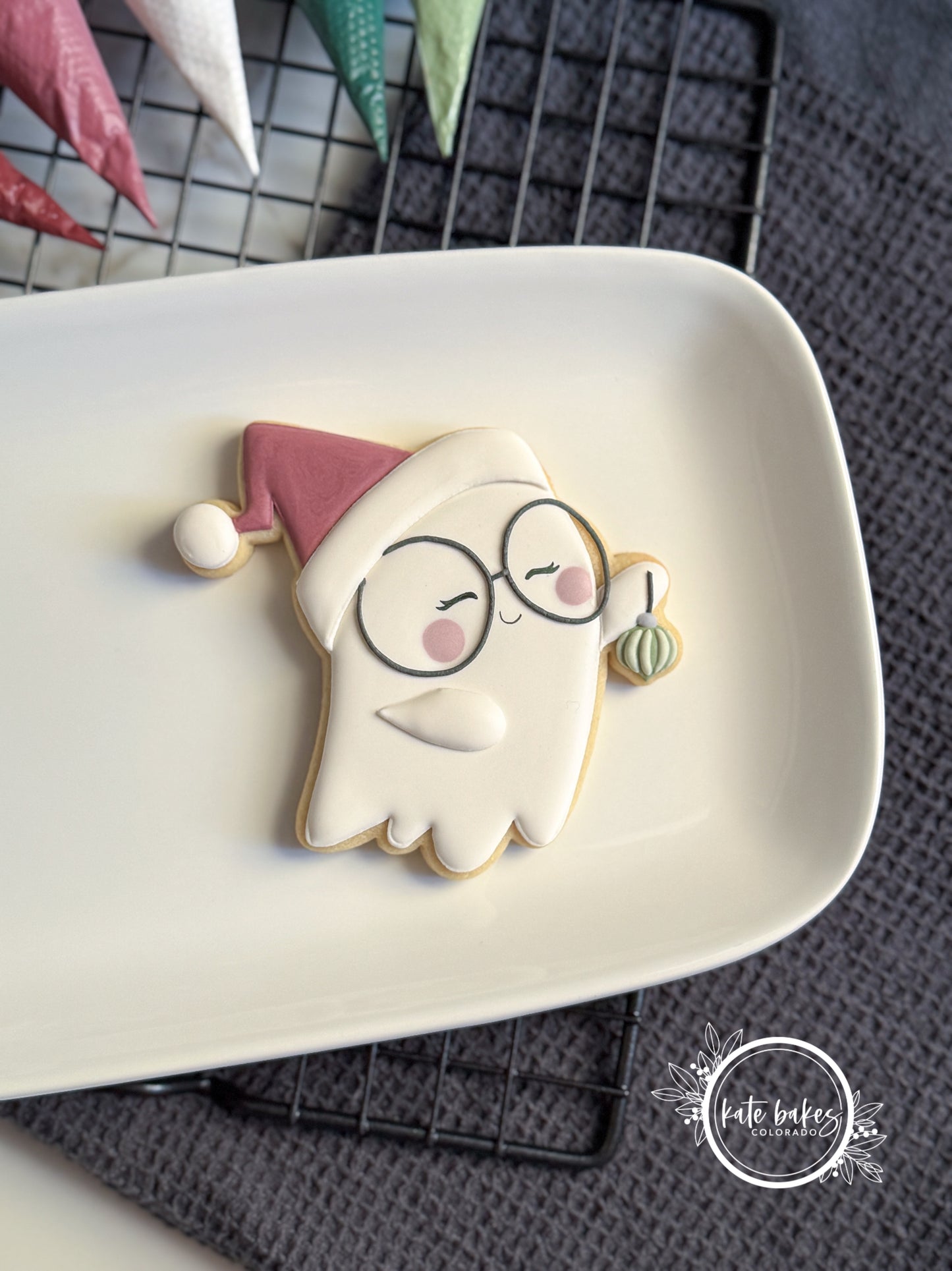 Ghost with Ornament Cookie Cutter