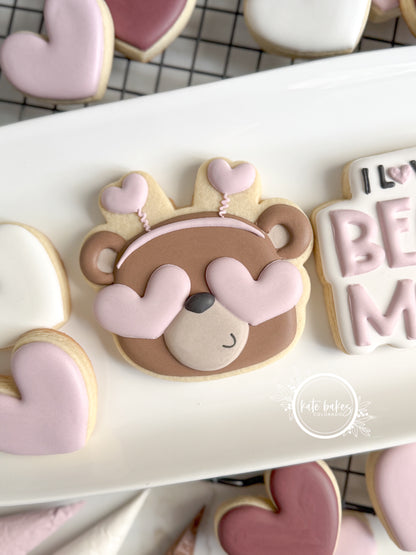 Bear and "Beary Much" Plaque Cookie Cutter (SET OF 2)