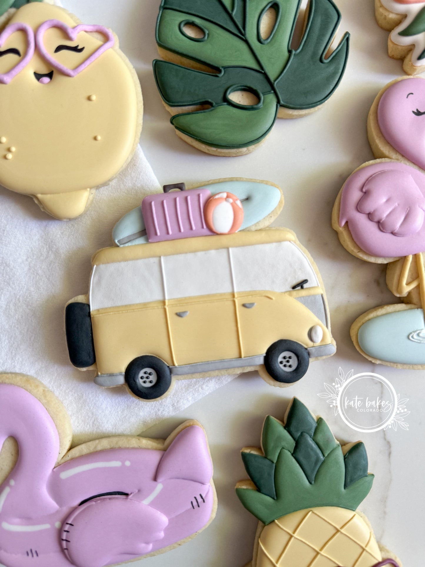 Cortador de galletas Van con tabla de surf