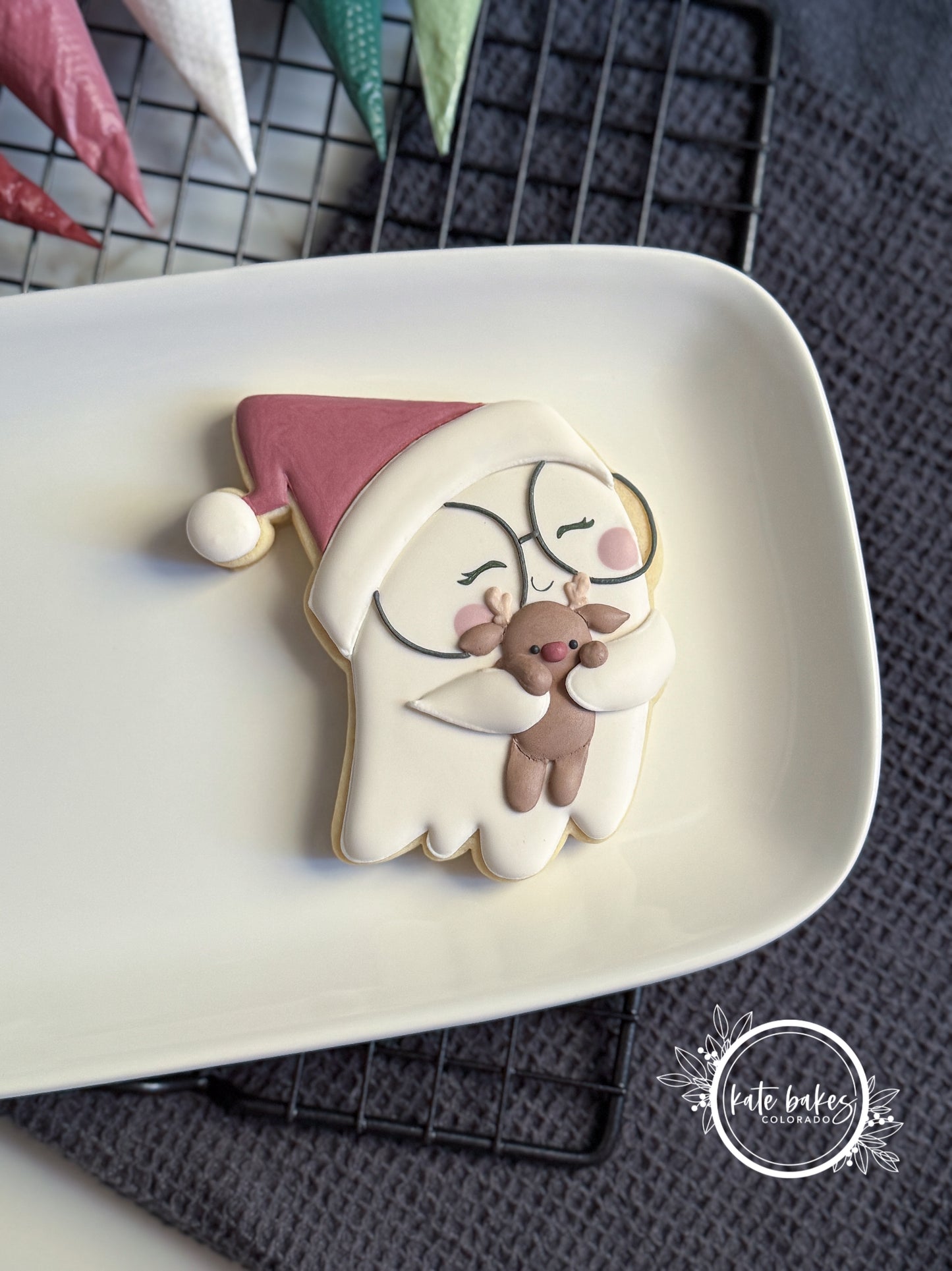 Ghost with Reindeer Cookie Cutter