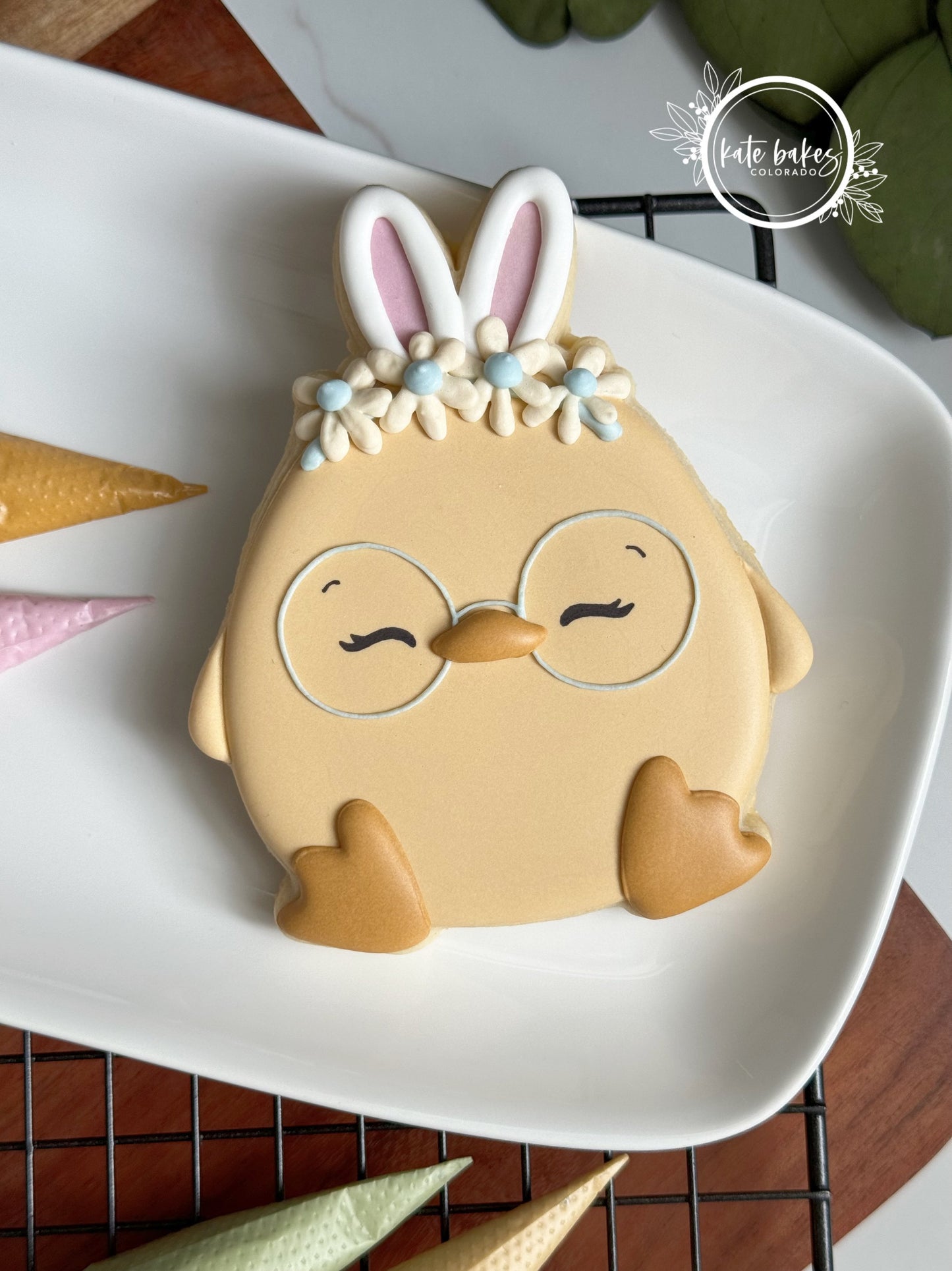 Chick with Bunny Ears Cookie Cutter