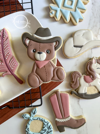 Sitting Bear with Cowboy Hat Cookie Cutter