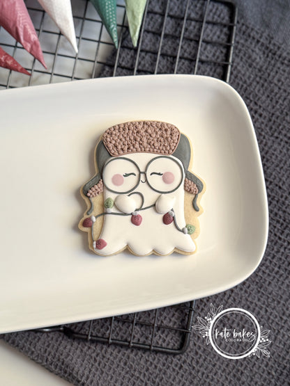Ghost with Hat and Lights Cookie Cutter