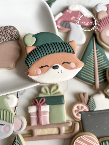 Fox with Stocking Cookie Cutter
