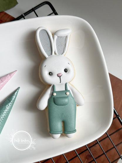 Cortador de galletas Boho Bunny con mono