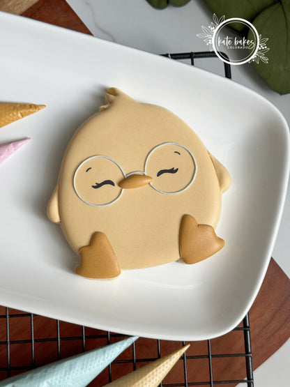 Chick with Glasses Cookie Cutter