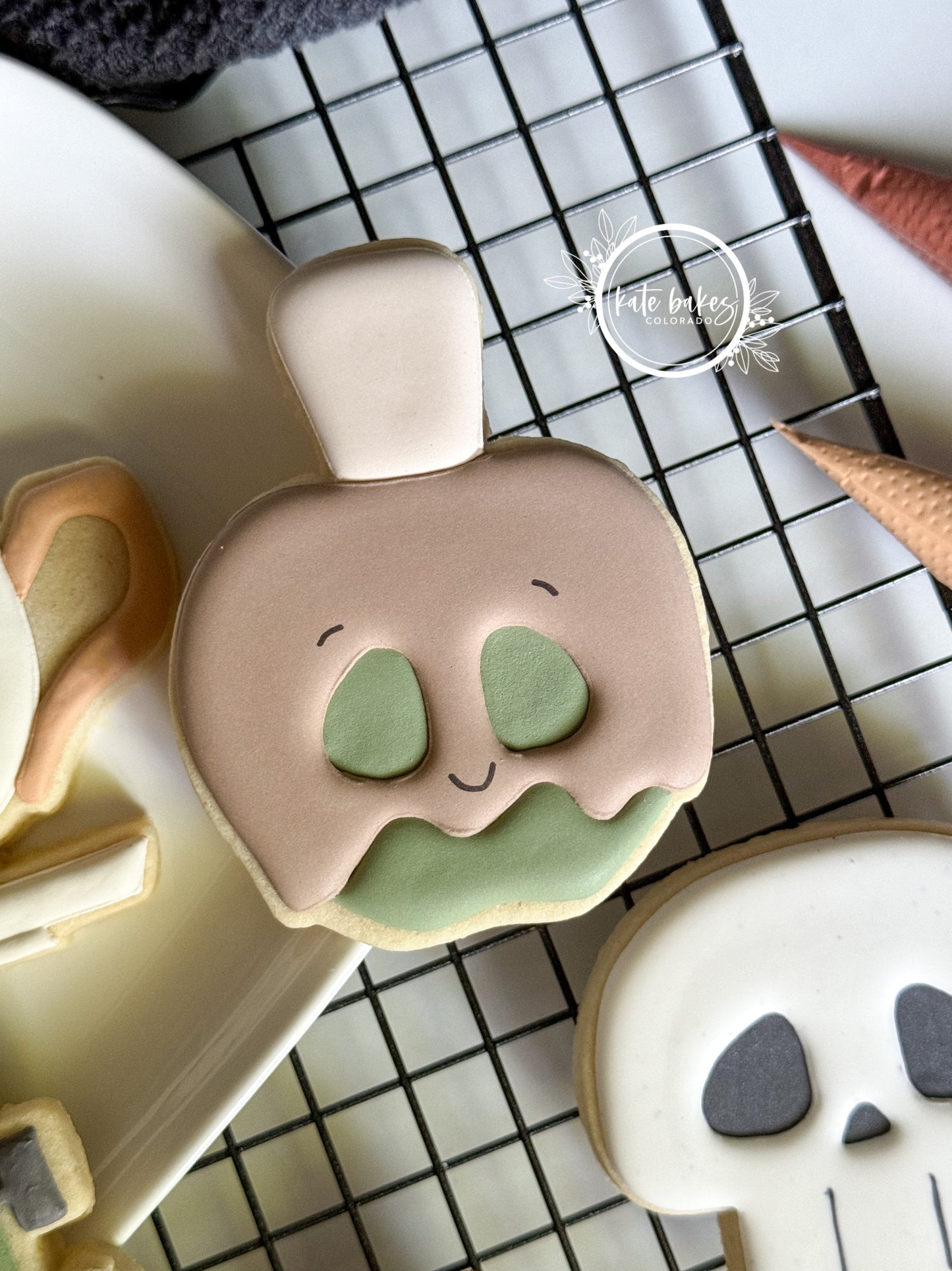 Cortador de galletas de 2 calabazas con vegetación