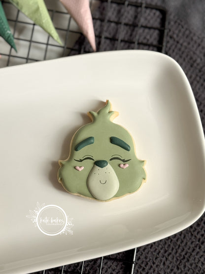 Grumpy Green Guy Face Cookie Cutter