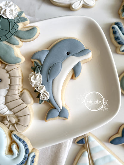 Dolphin with Florals Cookie Cutter