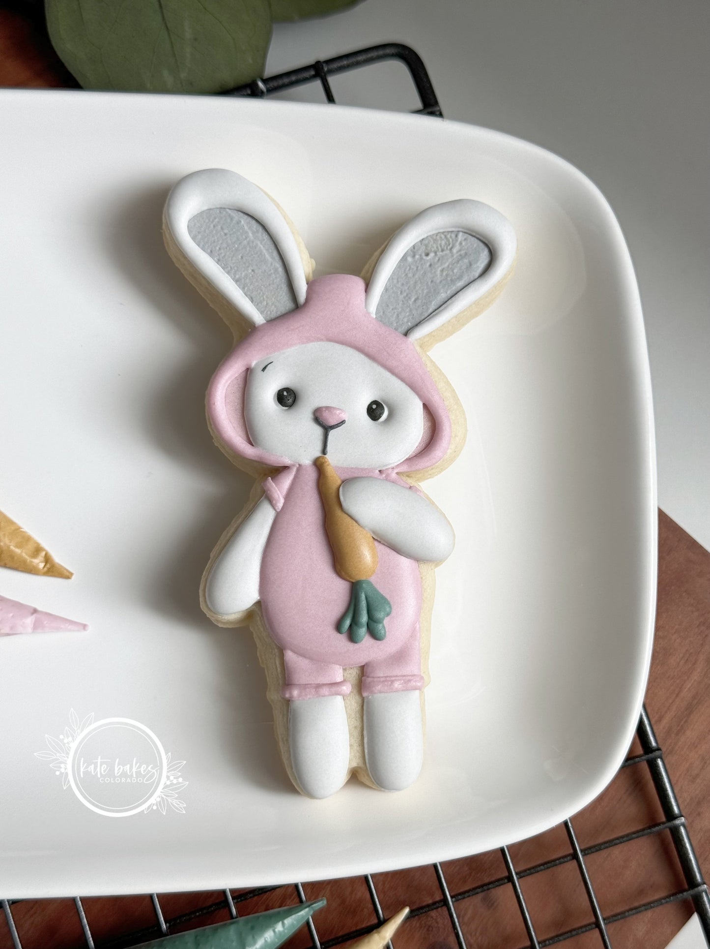 Boho Bunny with Hoodie & Carrot Cookie Cutter