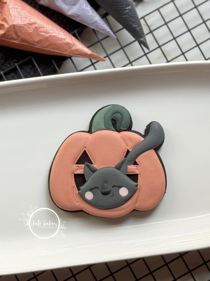 Cortador de galletas de 2 calabazas con vegetación