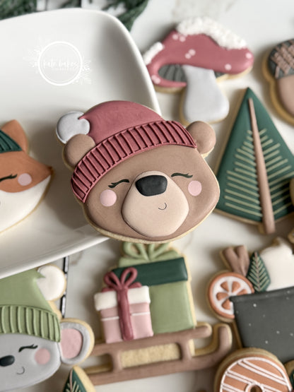 Bear with Stocking Cookie Cutter