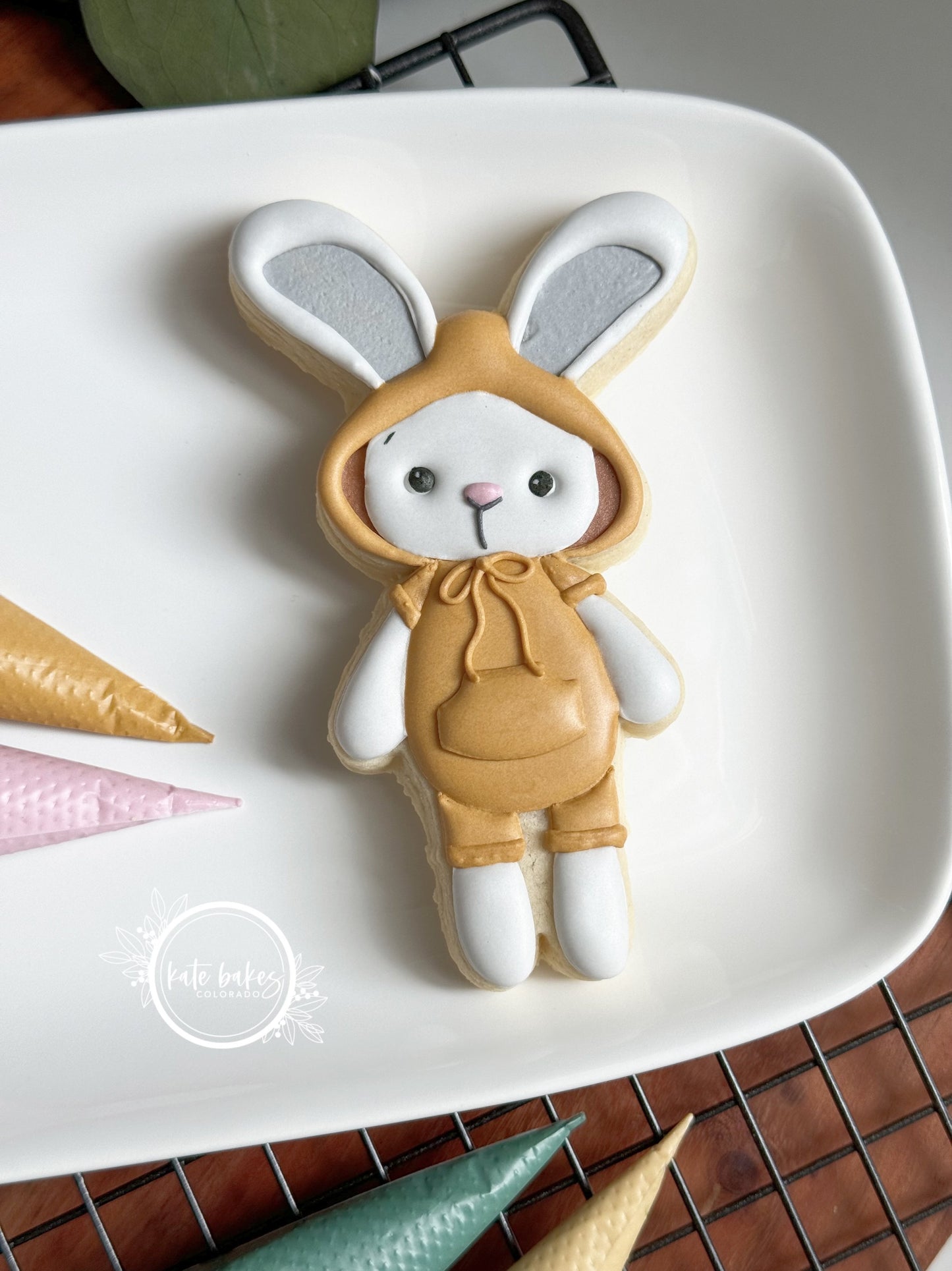 Cortador de galletas Boho Bunny con sudadera con capucha