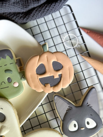 Cortador de galletas de 2 calabazas con vegetación