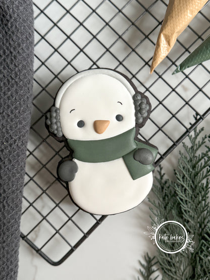 Tall Snowman with Earmuffs Cookie Cutter