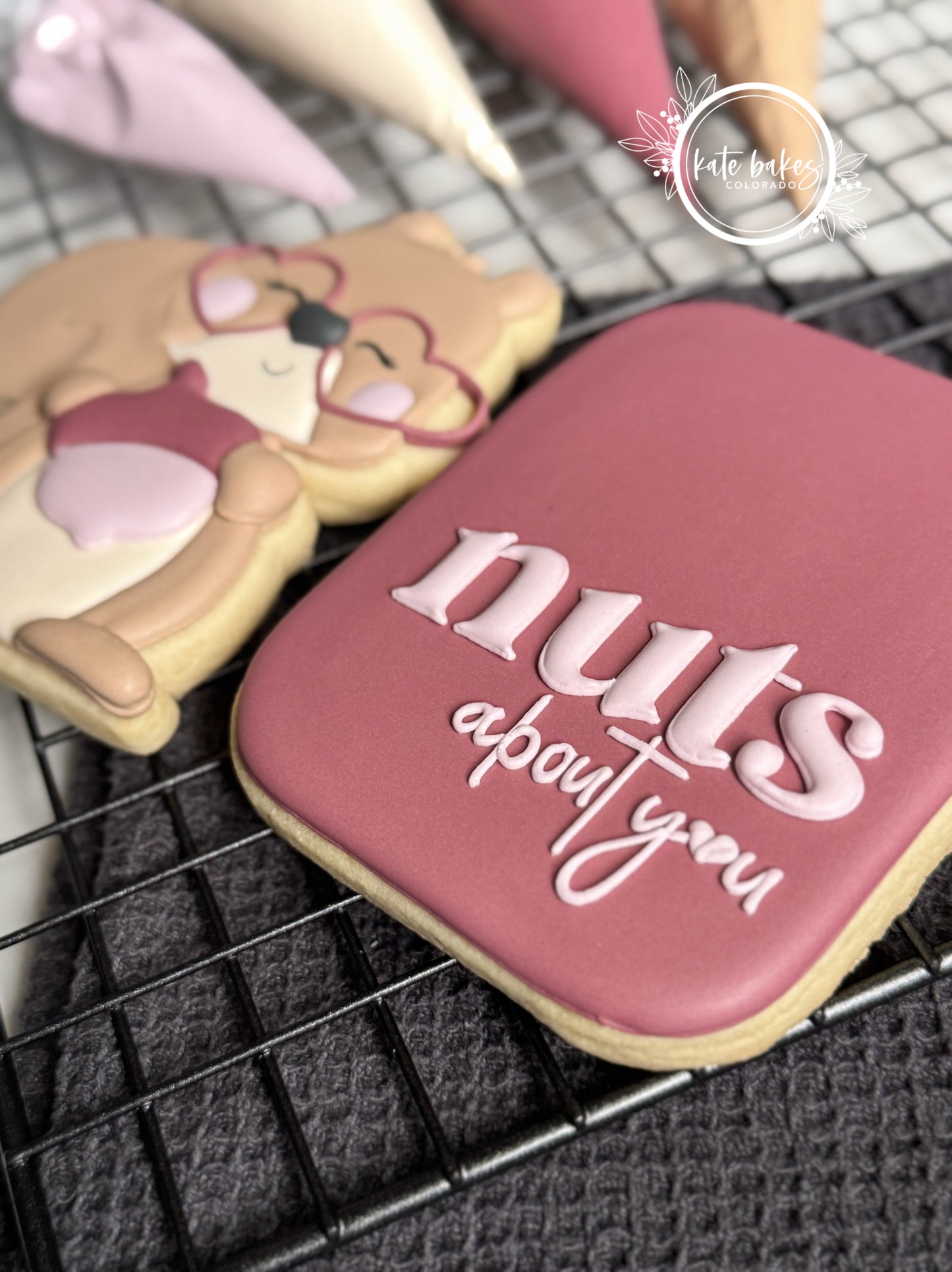 Vintage Paper Valentine Cookie Template- Squirrel