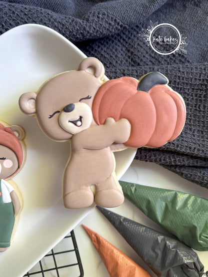 Bear with Pumpkin Cookie Cutter