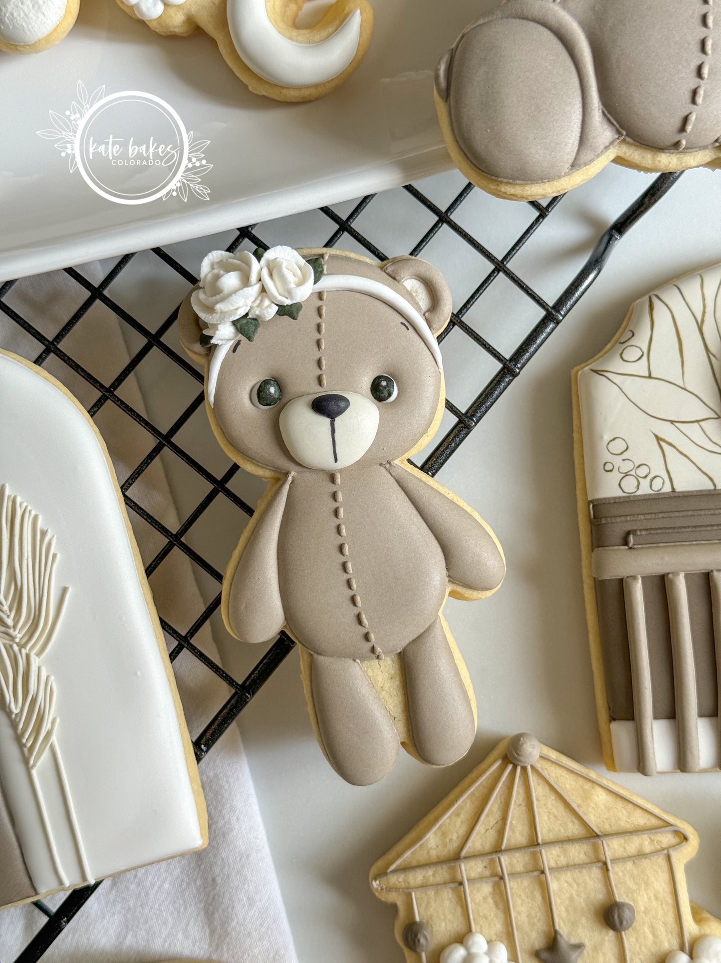 Bear Standing with Flower Headband Cookie Cutter