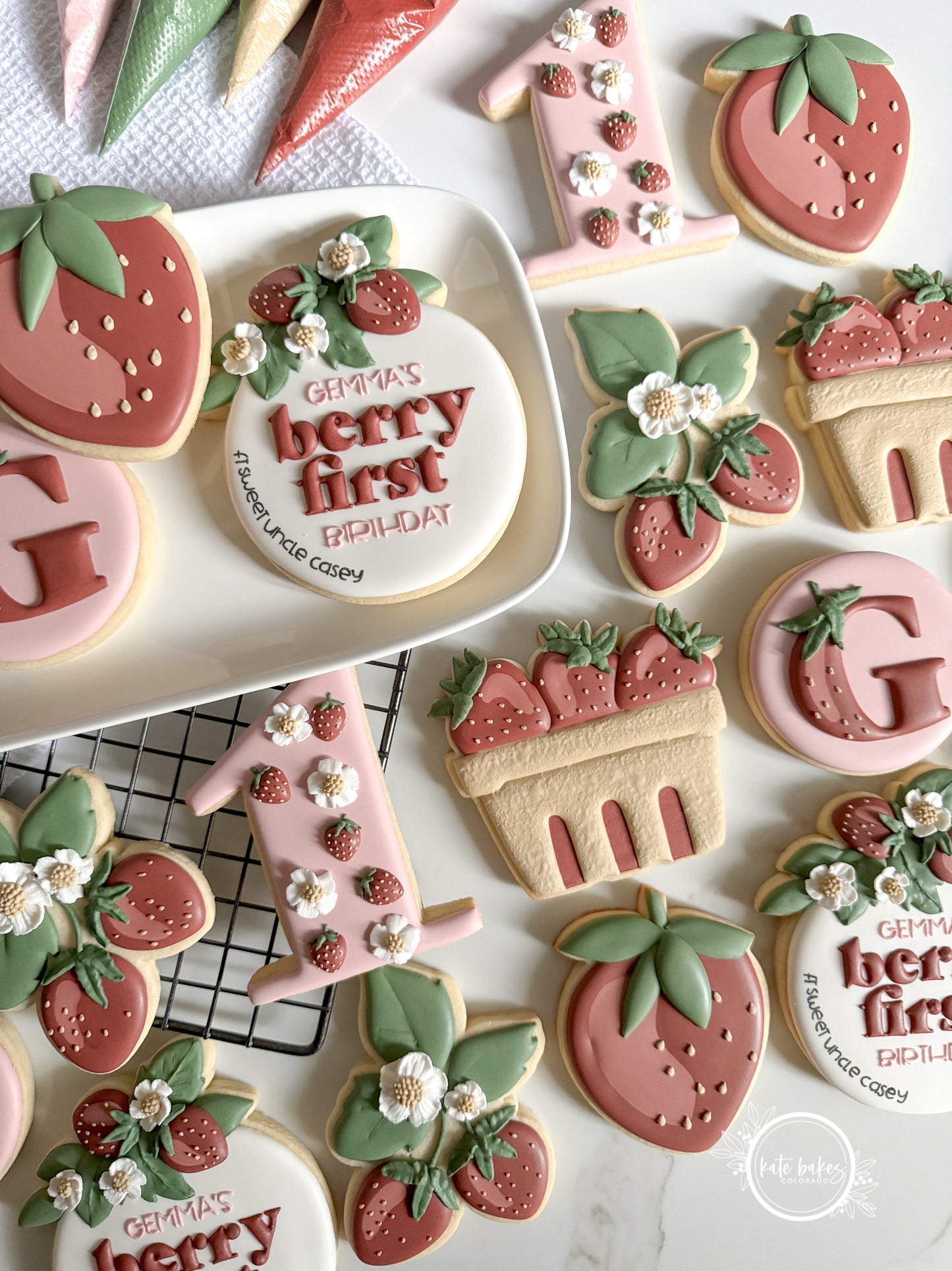 Strawberries with Flowers Cookie Cutter