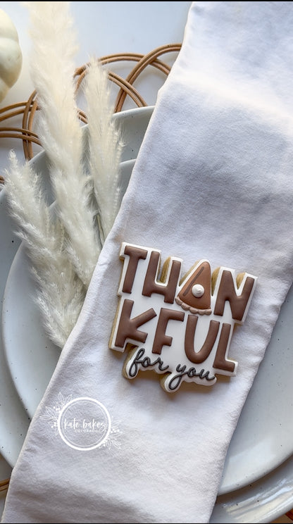 Thankful Plaque Cookie Cutter