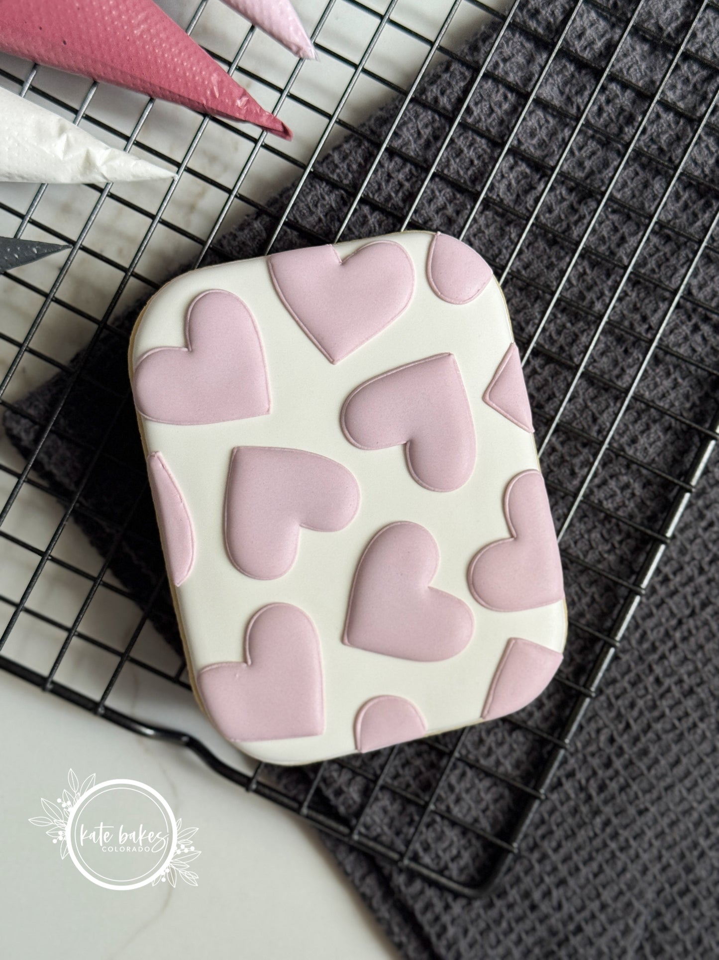 Vintage Paper Valentine Cookie Template- Ghost