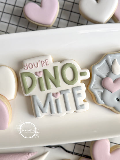 Dino-mite Plaque & Triceratops Cookie Cutter (SET OF 2)